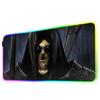 Geist Sensemann Mauspade RGB Gaming-Mauspad Großes LED-Pad PC-Schreibtischmatte Leuchtendes Mauspade Große Tastaturmatten Tischteppich Mit