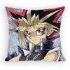 Anime YYu Gi Oh Yugi and Atem Pillow Case Antidustmite Pillowcase Invisible zipper silky short plush Sofa cushion cover