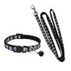 Dog Paw Print Pet Traction Rope Adjustable With Collar Puppy Collar Set Pet Walking Lead Rope Breathable Puppy Cat Accessories
