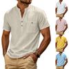 Herren Leinen Kurzarm T-Shirt Lässiges Sommer Oberteil für den Alltag