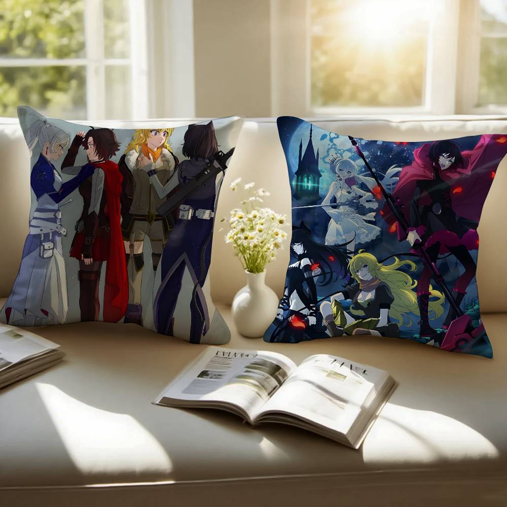 R-RWBYS Kissenbezug Anti-Milben Kissenbezug Versteckter Reißverschluss Seidiger Kurzflor Sofa Kissenbezug