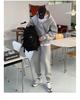 Men's Heavyweight Korean Style Loose Solid Color Hooded Cardigan with Double Zipper