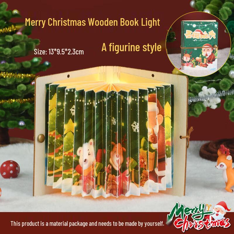 H411 Wooden Christmas Book Lamp DIY Kit