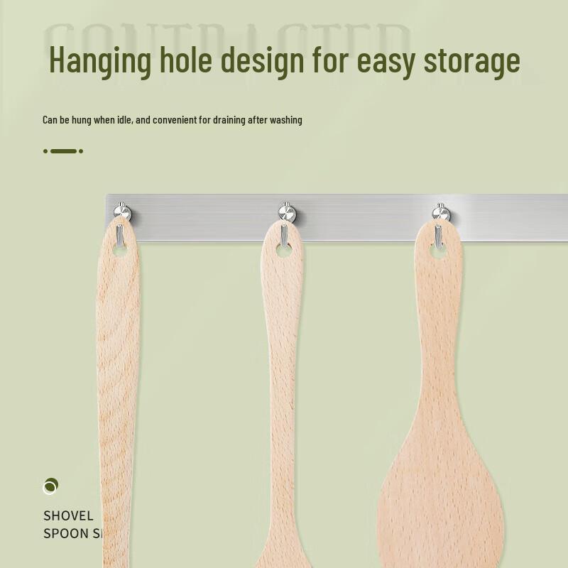 Tangzongkuai Natural Beechwood Cooking Spatula