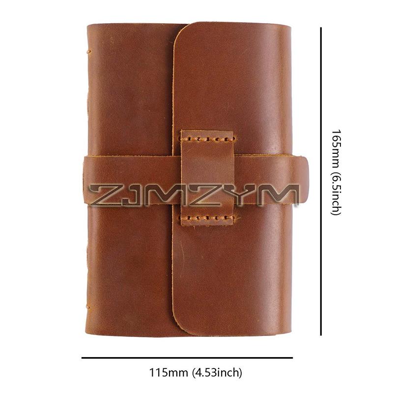 Leather Journal Lock Design Blank Kraft Paper 400 Pages DIY Diary Travel Notebook Handmade Sketchbook Retro Thick Book