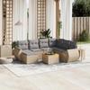 VidaXL Garden Lounge Set with Cushions 8 Pcs, Patio Sofas, Patio Furniture Set, Outdoor Furniture, Beige 3225121