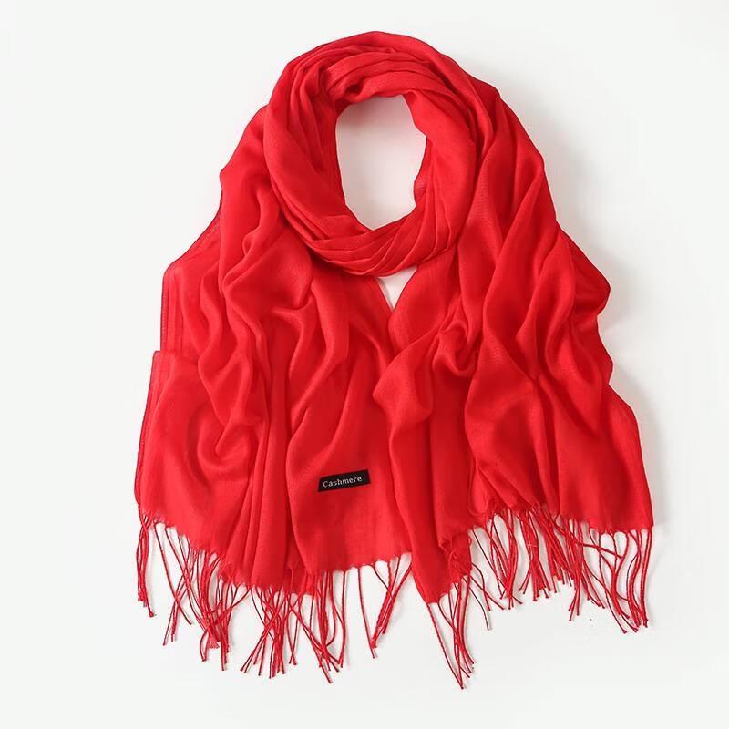Xincaizhiyun Gold Label Jacquard Fringe Scarf