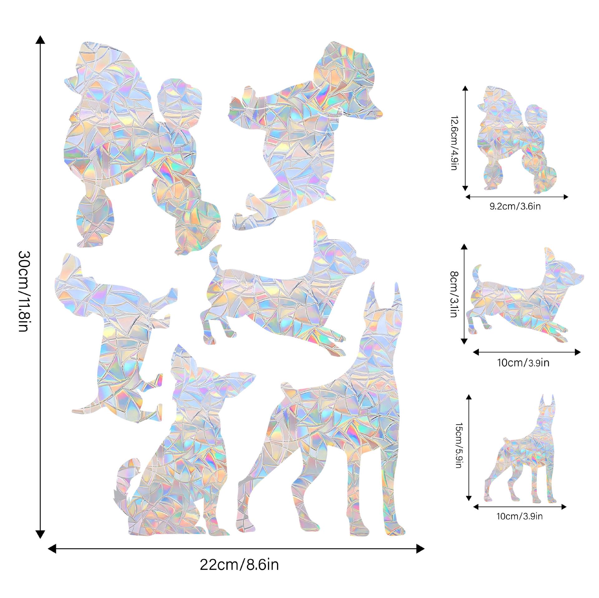 

Радужный ловец солнца, наклейки на окна, ПВХ, кошка, бабочка, призма, стеклянная настенная наклейка, украшение для детской спальни, самоклеящаяся наклейка Dog
