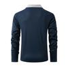 Frühling und Herbst Herren Langarm Poloshirt Business Casual Mode Klassisch Reverskragen Hemd Europäisch und Amerikanisch Übergröße