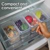10PCS Stackable Transparent Plastic Refrigerator Storage Box with Snap-On Lid for Fresh Food Organization