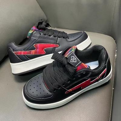 2025 Original Black Chubby Bread Retro Sports Leisure Guochao Couple Versatile Board Shoes Men's and Women's Same Ultra Light