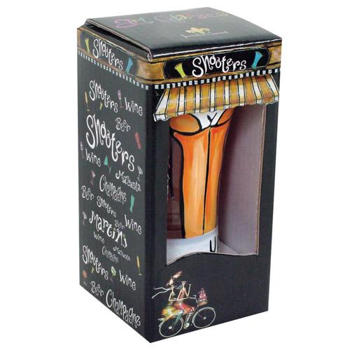 Coyote Bottoms Up Hand-Painted Shooter Glass