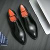 Men's Business Leather Shoes Large Size New Overshoes Fashionable British Style Men's One-pedal Derby Shoes