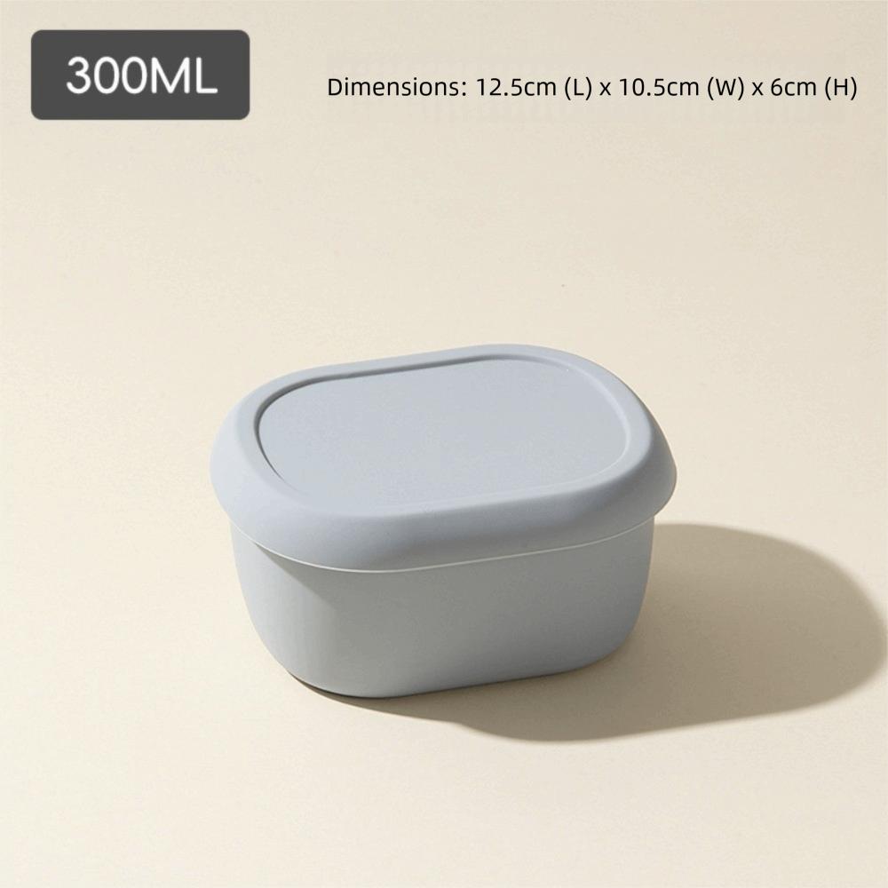 New Food Grade Silicone Lunch Box with Lid 200/300/600ML Microwave Oven Lunch Box Leak Proof Heat Resistant Storage Box Picnic