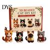 Sauberes, schmutzfreies Bastel-3D-Perlen-DIY-Set, Lebensechtes Weihnachtstier-Perlen-Set, Kreatives DIY-Kunst- und Bastelset, Handgefertigtes, Einfaches Stickset für