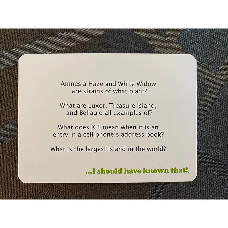 Ar fi trebuit să știu asta! Joc de cărți - Perfect pentru Seara de Joc în Familie - Peste 400 de Întrebări Trivia