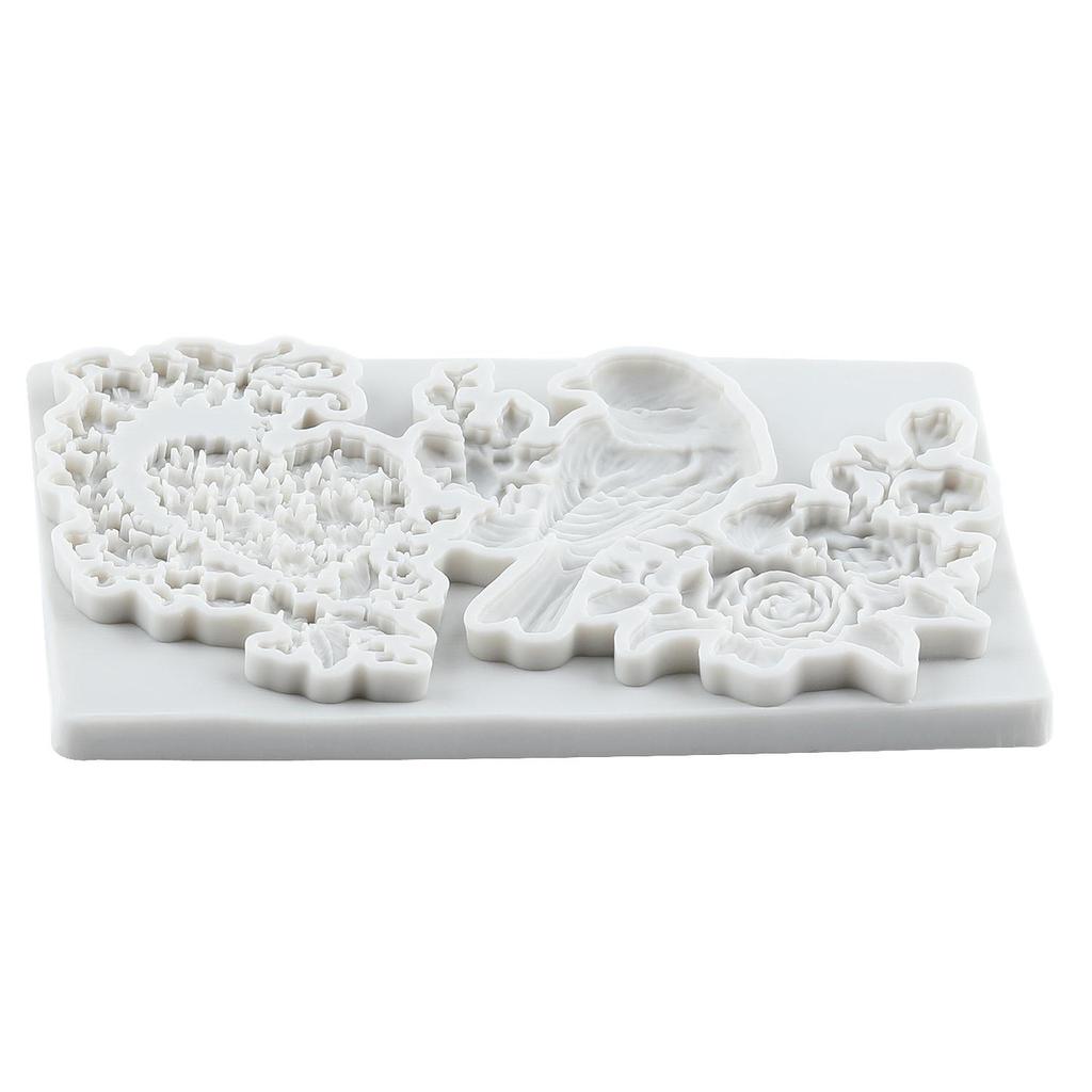 Ptačí silikonové formy Květinová fondánová forma Nástroje na zdobení dortů Topper na cupcake Cukrovinková čokoládová forma na gumpastu