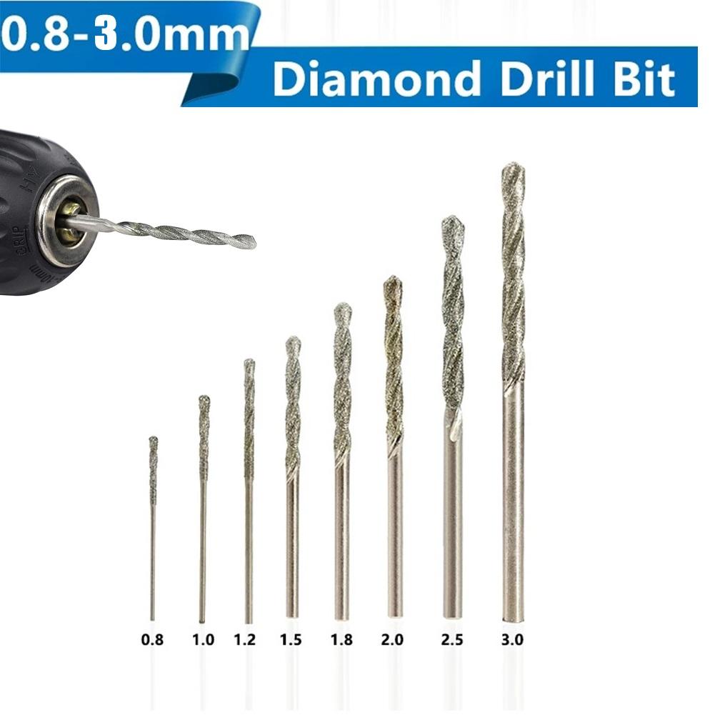 Kit Drill Bits Parts Polishing Portable Needle Power Tool Replacement Set 8 Piece Coated HSS Multi For Glass New