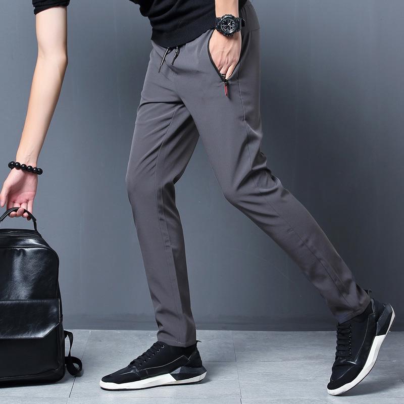 Douyin Men's Quick-Dry Ice Silk Nine-Point Casual Sports Pants