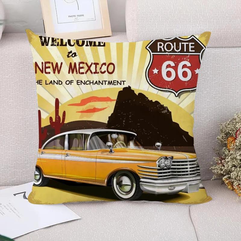 Highway Route  Decoration Living Room Decorative Pillowcase x Couch Pillows Cushion Cover x Cushions Covers Pillow Bed