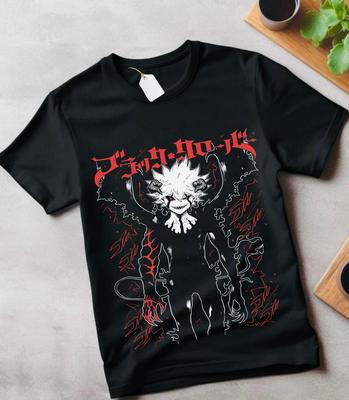 Asta Yuno T-shirt Black Clover Top Anime Manga Girl Gifts Black Shirt Kids Gift