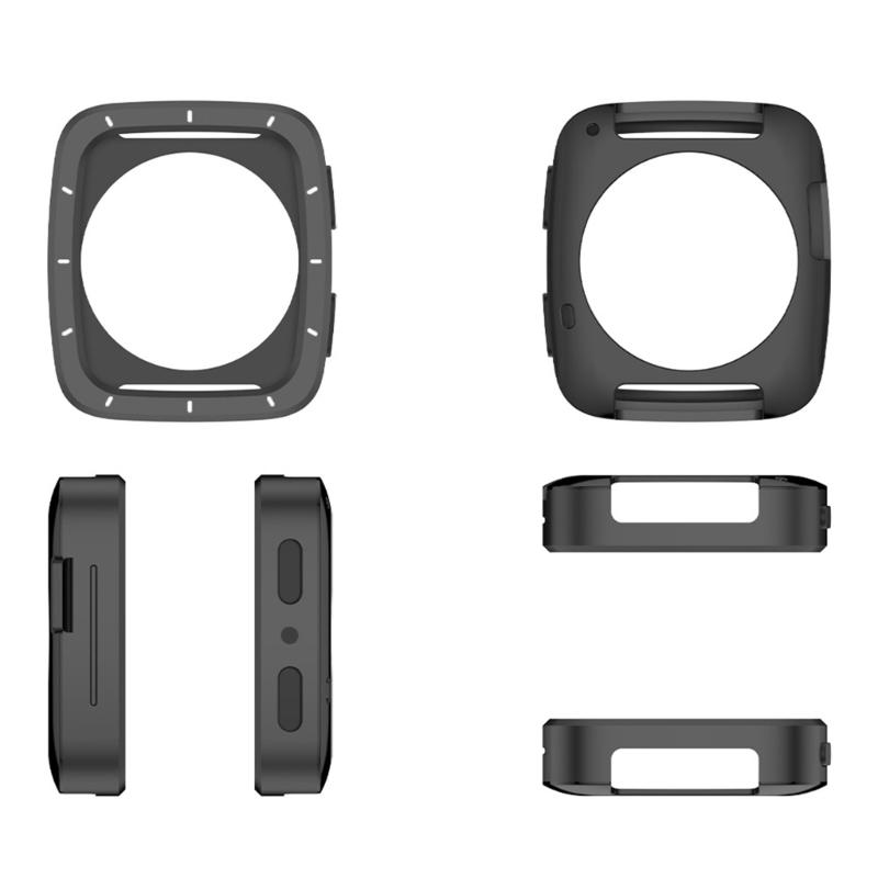 Watch Cover Full Coverage Shell for Active 2 Square/2s Scratchproof Metal Bumper Frame Case Housing Easy Installation