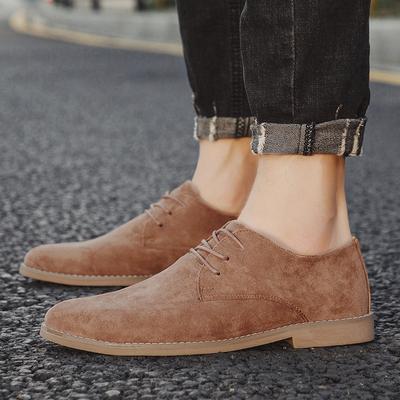 Large Size Formal Casual Small Leather Shoes Summer New Foreign Trade Suede Single Shoes Pointed Leather Shoes Trendy Men's Shoes 46