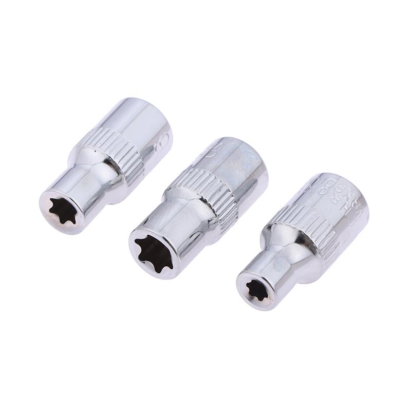 Zestaw 14 szt. nasadek E-Torx - Najwyższej jakości zestaw nasadek żeńskich Torx, Gniazda gwiazdkowe o maksymalnym momencie obrotowym, Nasadki zewnętrzne Torx