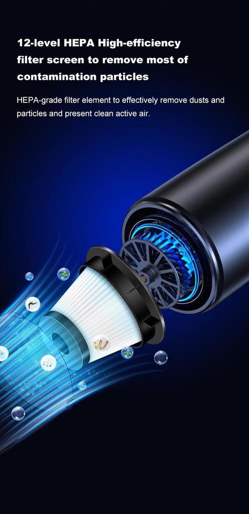 High Power Vacuum Cleaner, Mini Cordless,Rechargeable Portable Dust Collector, for Cars, Keyboard Gaps