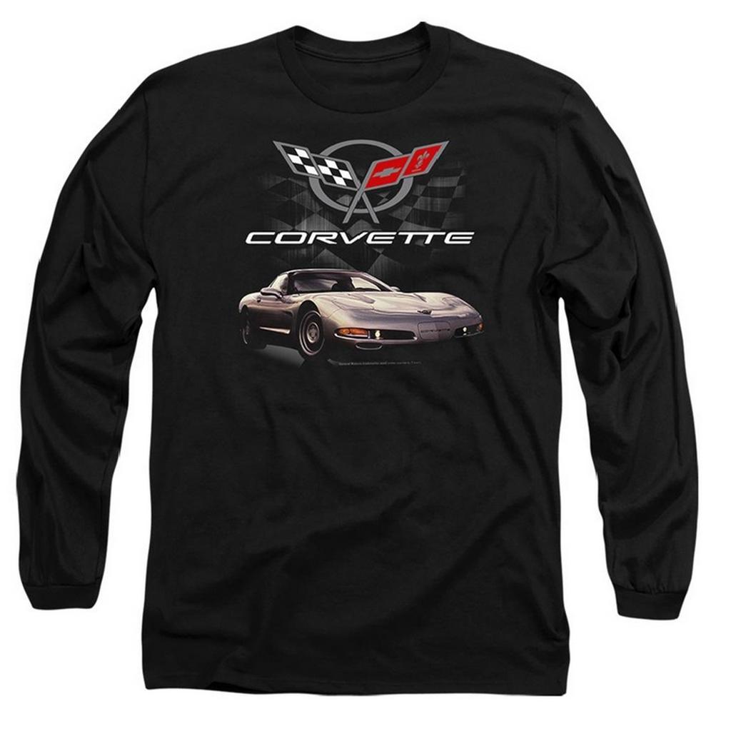 Chevrolet Herre Rutete Langermet T-skjorte