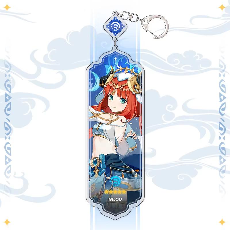 Portachiavi Anime Linnea Flins Durin Mualani Furina Arlecchino Accessori Portachiavi Genshin Impact Ciondolo Carino per Borsa Portachiavi Regalo