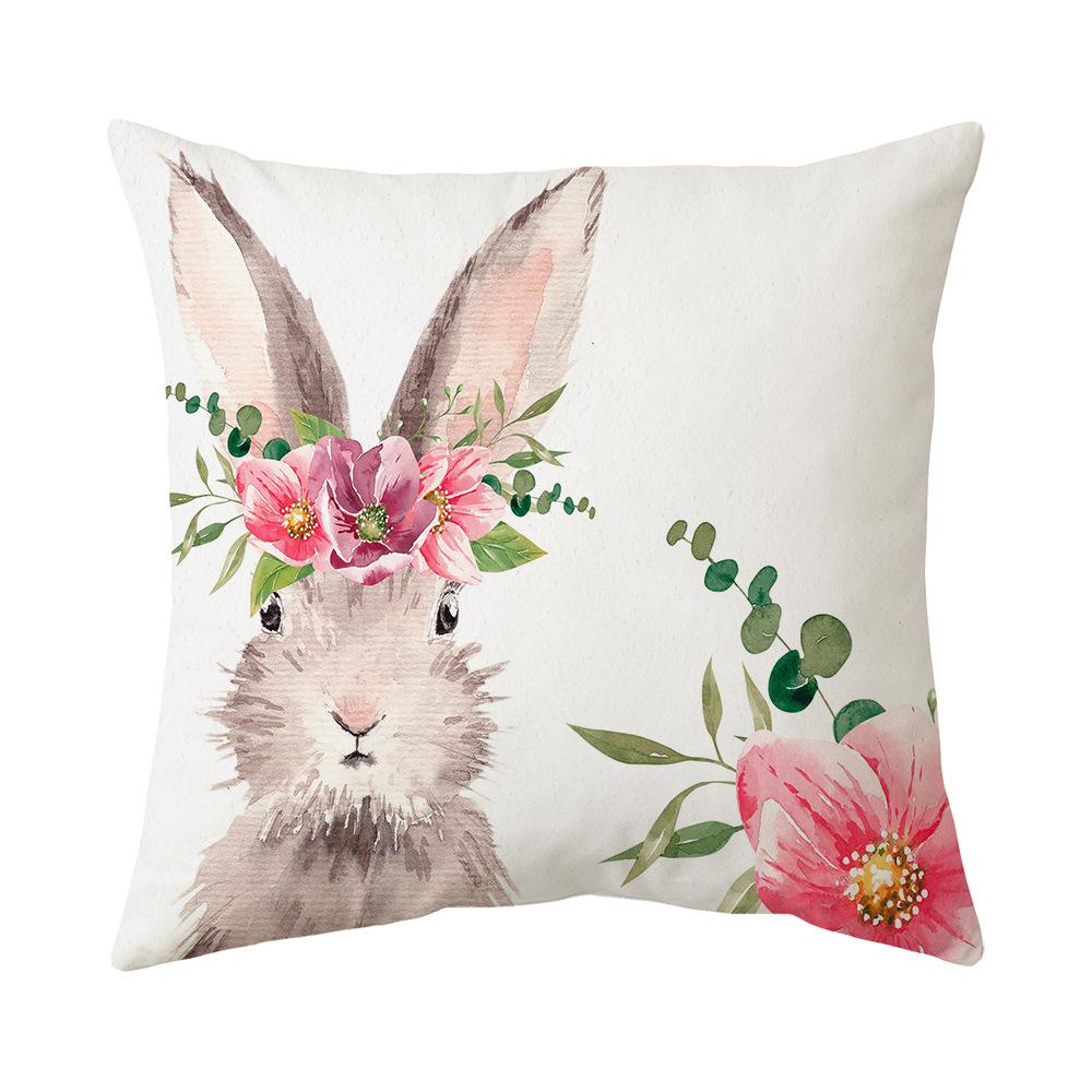 Easter Pillow New Sofa Pillow Cartoon Rabbit Pillow Cover