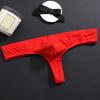 Pánská sexy tanga jednobarevná T-string tříbodová konvexní taška ve tvaru U Kalhotky s nízkým vzrůstem elastické prodyšné kalhotky