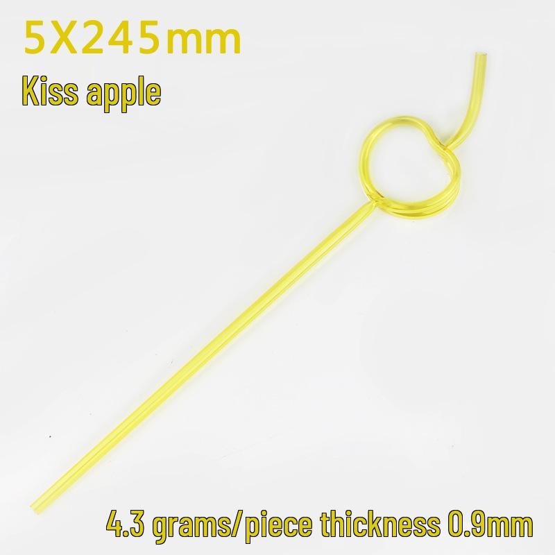 Eco-friendly PETG Crystal Shaped Straws - Creative, Cute, Disposable Party Tubes