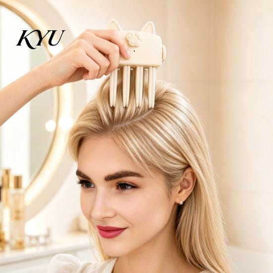 Cordless Hair Volume Tools 2Pcs Heated Clip for Roots, Rechargeable Volumizing Tool Fine Styling Flat Hair, Root Lifter Comb with 2 Heat Settings