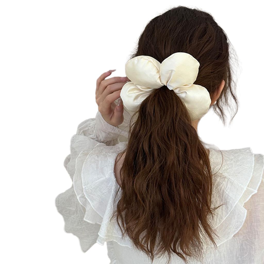 Elegant Ballet Hair Scrunchy Women Hair Buns Hair Elastic Puff Flower Hair Scrunchies Female Headwear Hair Styling Tool
