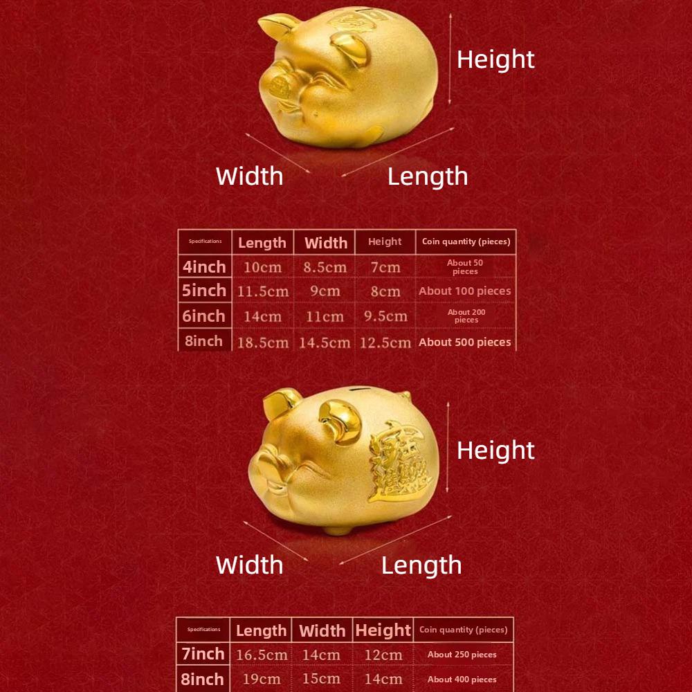 Ceramic Savings Money Tank Pig Mascots Money Jar Decorative Ceramic Piggy Money Bank  Household