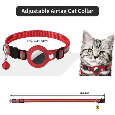 Novo Para Coleira de Gato AirTag com Sino Coleira de Gato Leve para Gatinhos e Cachorrinhos