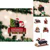 Adorable 2023 Christmas Dachshund Series Acrylic Car Interior Decorations Set
