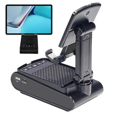 Mobile Phone Stand Foldable Fortable Bluetooths Speaker Charger With Stereo U Disk Card Slot Adjustable Height Free Angles Tablet Stand