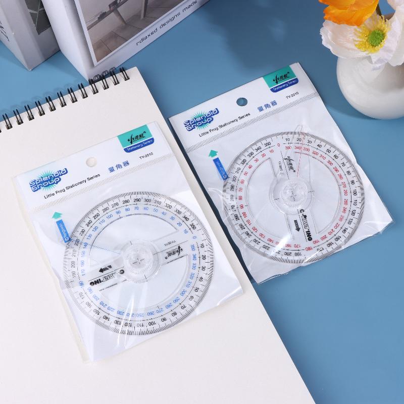 1/3/5 Pcs Protractor Measuring Tool Circle Protractor Drafting Tools 360-Degree Math Geometry For Classroom