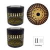 Outdoor Wall Lights Mandala Theme Waterproof Solar Wall Step Deck Lights for Garden Post Patio Backyard Decor