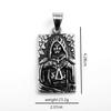 European Retro Stainless Steel Cross & Feather Unisex Necklace