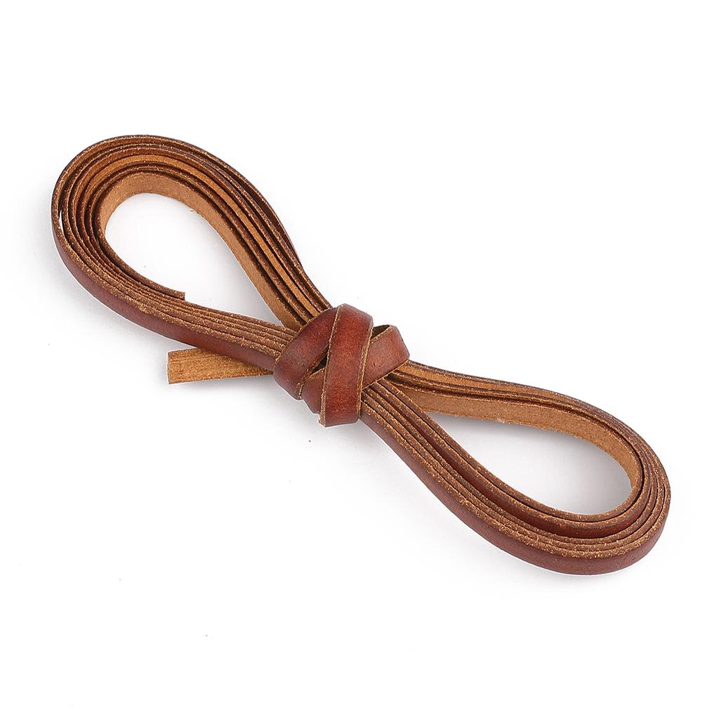 High Quality 2M Retro Natural Genuine Leather Cord 1.5-10mm Round/Flat Cow Leather Rope DIY Craft Bags Leather Craft