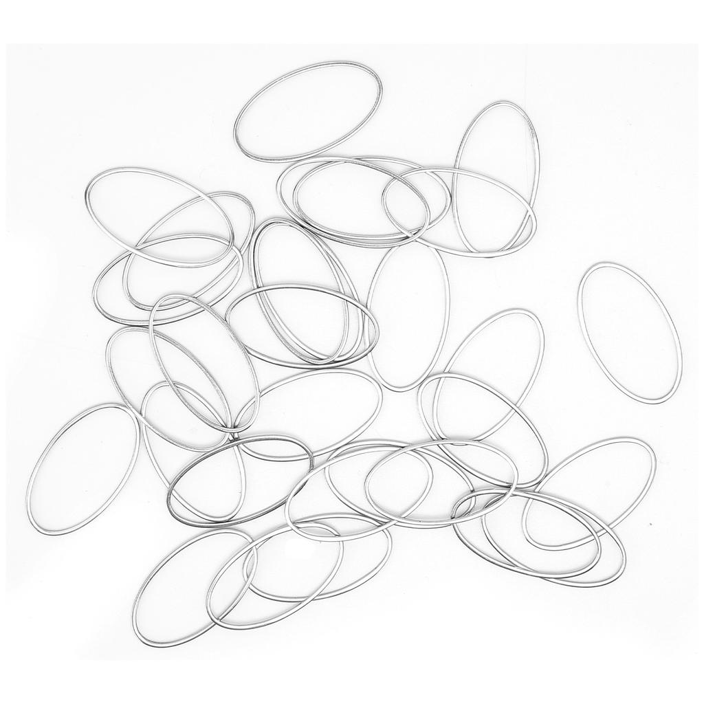 DIY Open Bezels Hollow Frame Pendant Resin Craft Bezels Jewelry Making Supplies AccessoryOval Shape 30pcs L