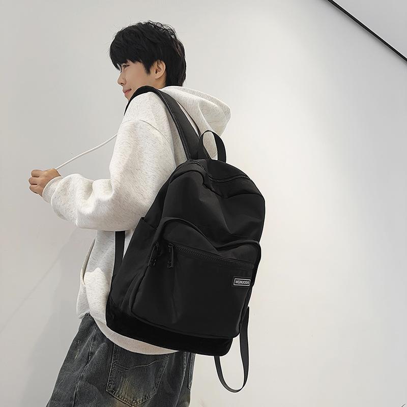 School bag, college student large-capacity backpack, simple and versatile casual high school student computer backpack