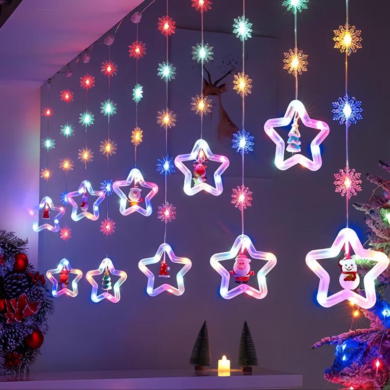 

Christmas LED Star Ring Window Curtain Lights