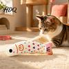 Stuffed Cat Chew Toy Catnip Fish Toy Squeaky Linen Grinding Teeth Kitten Kicker for Indoor Cats Biting Kicking Boredom Relief Natural Supplies