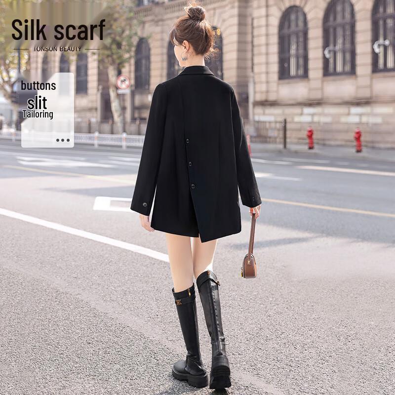 Women s Double-Breasted Casual Blazer L