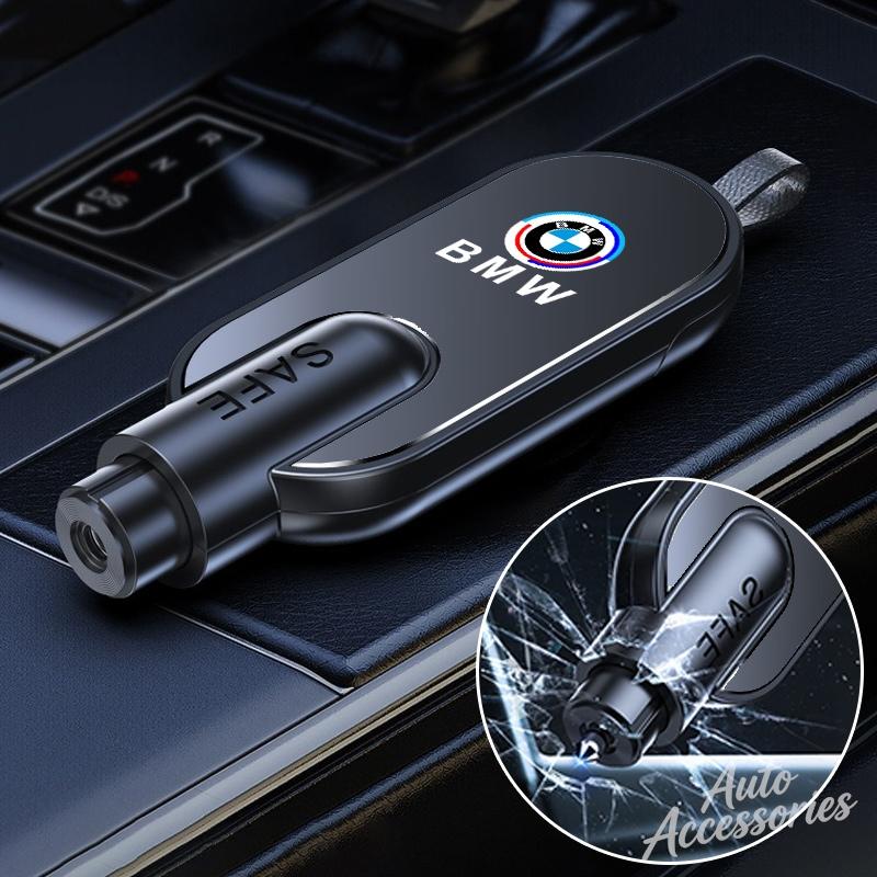 2 In 1 Car Window Breaker Safety Hammer Seat Belt Cut Function Emergency Escape Tool For BMW 50th Anniversary E46 E90 X3 Sticker Gzhx77